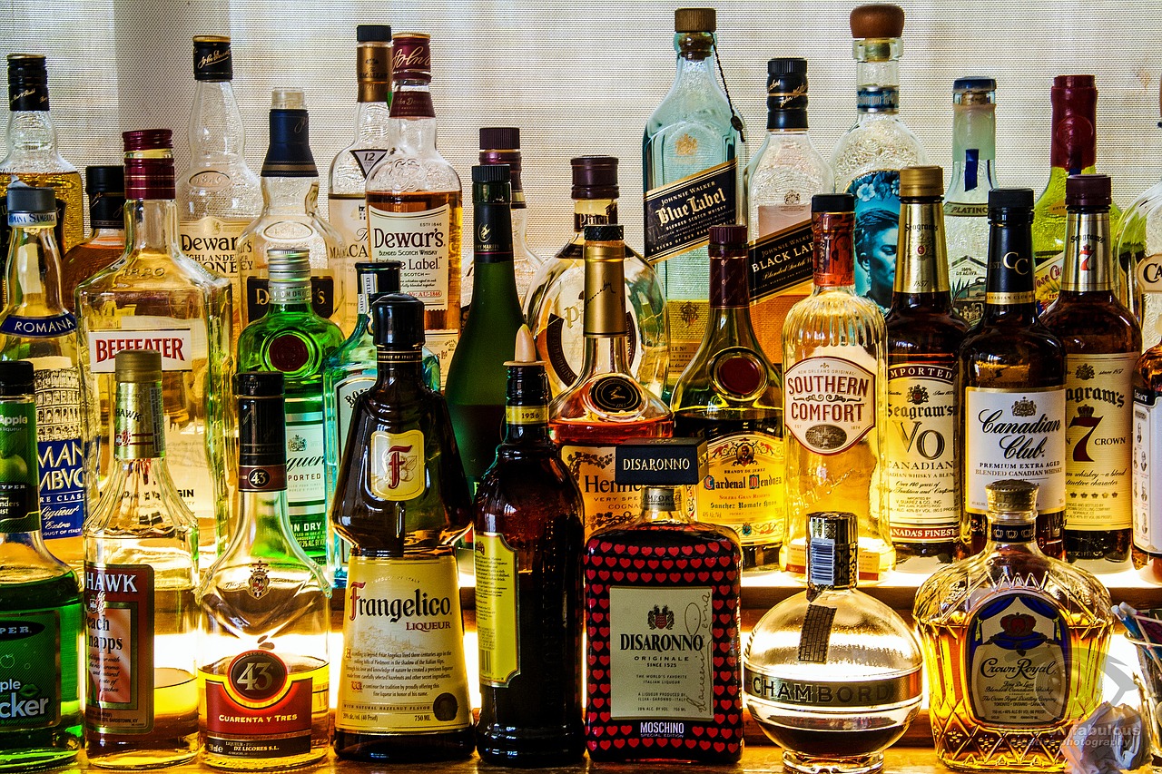 liquor, bottles, alcohol